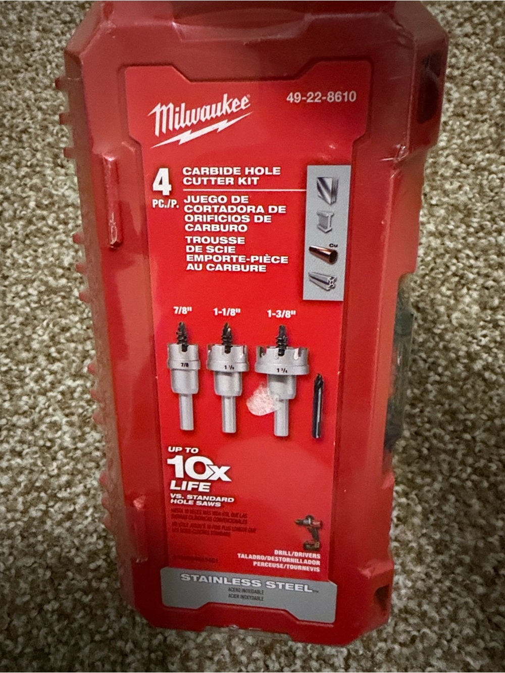 Milwaukee 4 Piece Carbide Hole Cutter Kit